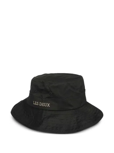 Les Deux Embroidered-logo Bucket Hat In Black