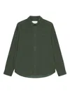 Les Deux Embroidered-logo Buttoned Shirt In Green