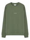 Les Deux Embroidered-logo Crew-neck Sweatshirt In Green