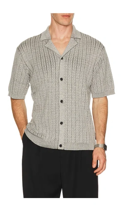 Les Deux Evan Knitted Shirt In Gray