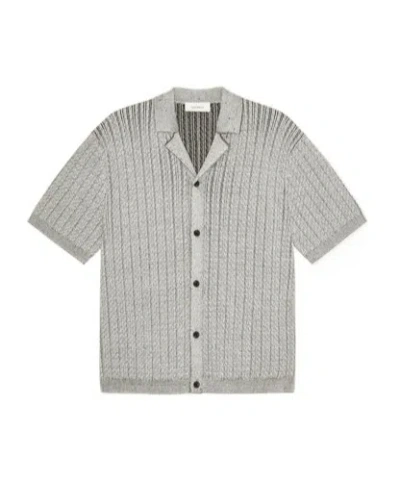 Les Deux Evan Knitted Shirt In Gray