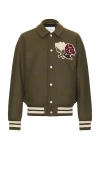 Les Deux Felipe Bomber Jacket In Olive