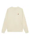 Les Deux Floral-embroidered Crew-neck Sweatshirt In Neutral