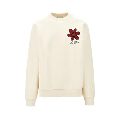 Les Deux Flower Basket Sweatshirt In White