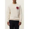 Les Deux Flower Basket Organic Cotton Graphic Sweatshirt In Neutral