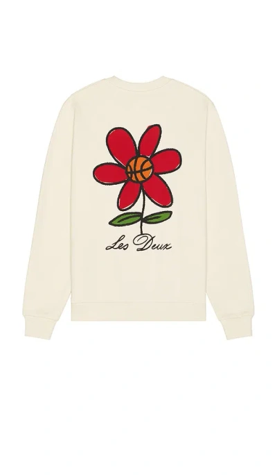 Les Deux Flower Basket Sweatshirt In Neutral