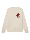 Les Deux Flower Basket Organic Cotton Graphic Sweatshirt In White