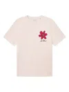 Les Deux Graphic Print Crew Neck Short Sleeve Top In Pink