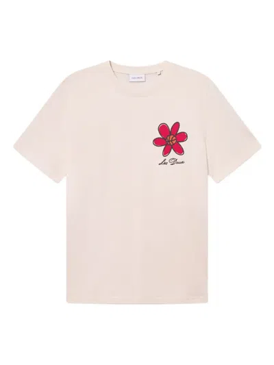 Les Deux Flower-print T-shirt In Pink