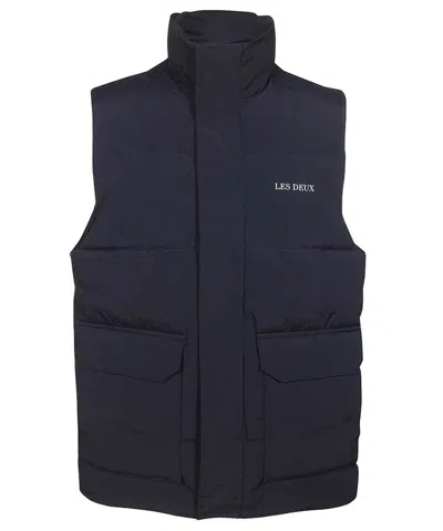 Les Deux Logo-print Gilet In Black