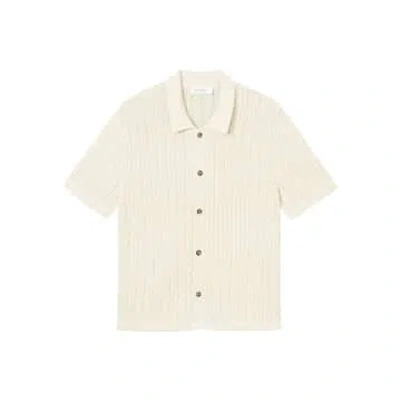 Les Deux Garrett Knitted Ss Shirt In White