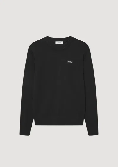 Les Deux Gary Patch Crewneck Knit In Black