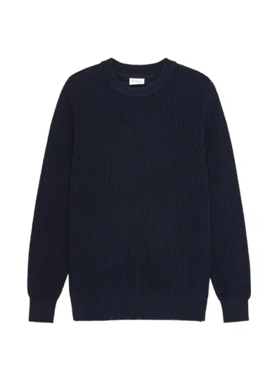 Les Deux Gary Ribbed Crew-neck Sweater In Black