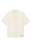 Les Deux Geoffroy Short Sleeve Knit Shirt In Ivory