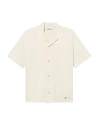 Les Deux Geoffroy Short Sleeve Knit Shirt In Ivory