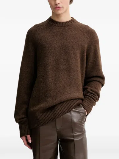 Les Deux Gilbert Crew-neck Sweater In Brown
