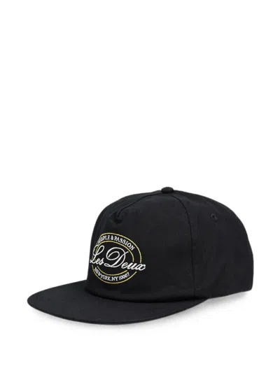 Les Deux Glen Logo-embroidered Baseball Cap In Black