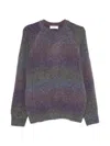 Les Deux Gradient-effect Raglan-sleeve Sweater In Multi