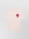 Les Deux Graphic Print Crew Neck Short Sleeve Top In White