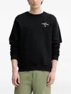 Les Deux Graphic-print Crew-neck Sweatshirt In Black