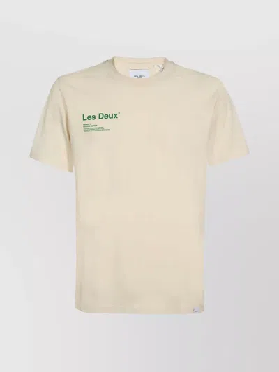 Les Deux Graphic Print Crew-neck T-shirt With Short Sleeves In 中性色