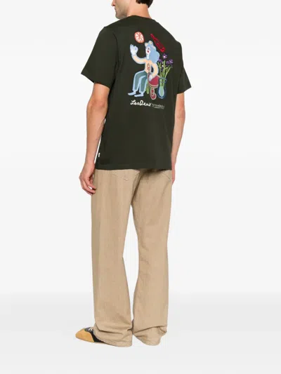 Les Deux Graphic-print Short-sleeve T-shirt In Yellow