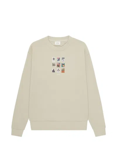 Les Deux Graphic-print Sweatshirt In Metallic