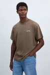 Les Deux Grey/ivory  Cotton-blend Crew-neck T-shirt In Grey/ivory