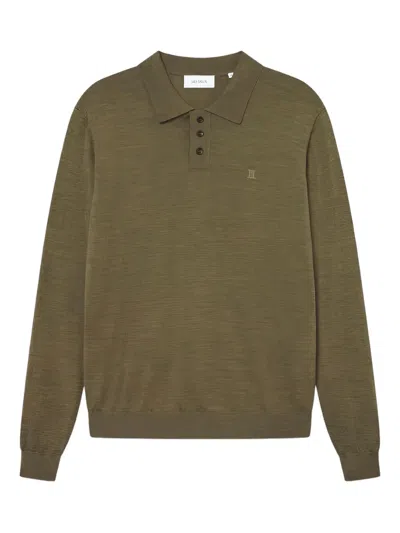 Les Deux Greyson Polo-collar Jumper In Green