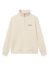 Les Deux Half-zip Logo Sweatshirt In Neutral