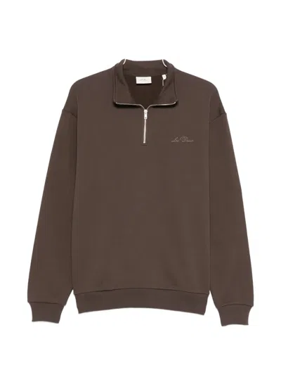 Les Deux Half-zip Sweatshirt In Brown