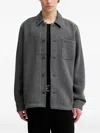 Les Deux Hamilton Button-front Overshirt In Gray