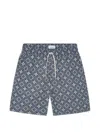 Les Deux Harry Arabesque Drawstring Shorts In Brown