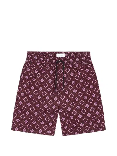 Les Deux Harry Arabesque Pattern Shorts In Purple