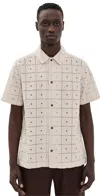 Les Deux Hector Anglaise Short Sleeve Shirt Light Sand In Light Sand