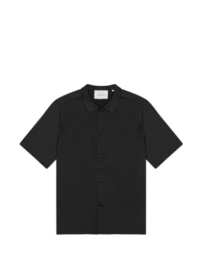 Les Deux Hector Plissé Shirt In Black