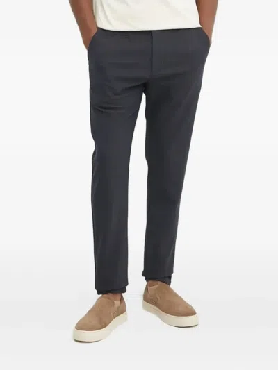 Les Deux Herringbone-pattern Trousers In Blue