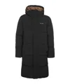 Les Deux Logo-print Padded Coat In Black