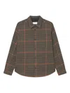 Les Deux Houndstooth Check Shirt In Brown