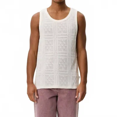 Les Deux Huxley Pointelle Tank Top In Eggnog White In Multi