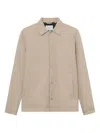 Les Deux Idris Buttoned Coach Jacket In Neutral