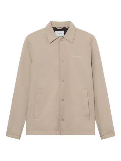Les Deux Idris Buttoned Coach Jacket In Neutral