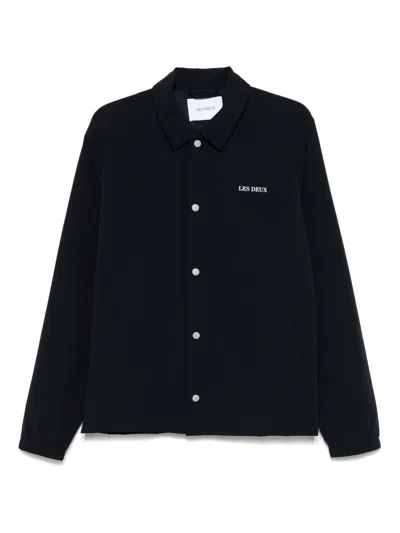 Les Deux Idris Shirt Jacket In Blue