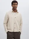 Les Deux Ivory Blend Stripe Overshirt