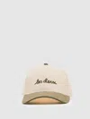 Les Deux Ivory  Cotton Contrast Logo Cap In Neutral