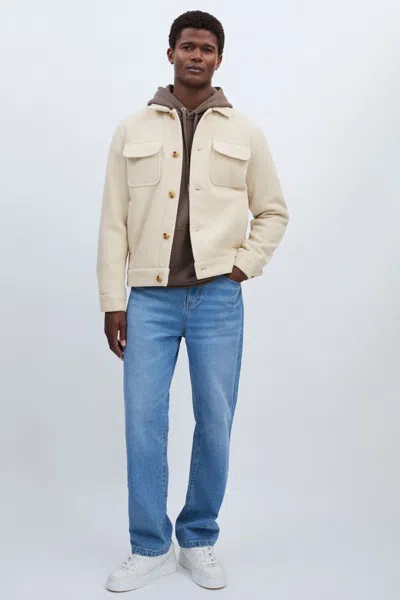 Les Deux Ivory  Hybrid Jacket With Wool