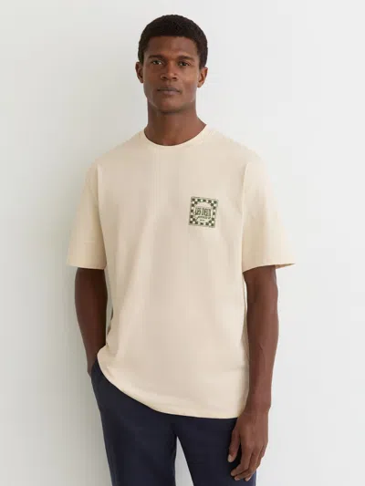 Les Deux Ivory/green T-shirt In Neutral