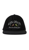 Les Deux Ivy League Corduroy Cap In Black