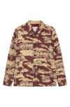 Les Deux Jaiden Ruins Jacquard Overshirt In Bossa Nova/summer Melon