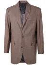 Les Deux Checked Wool Blazer In Brown